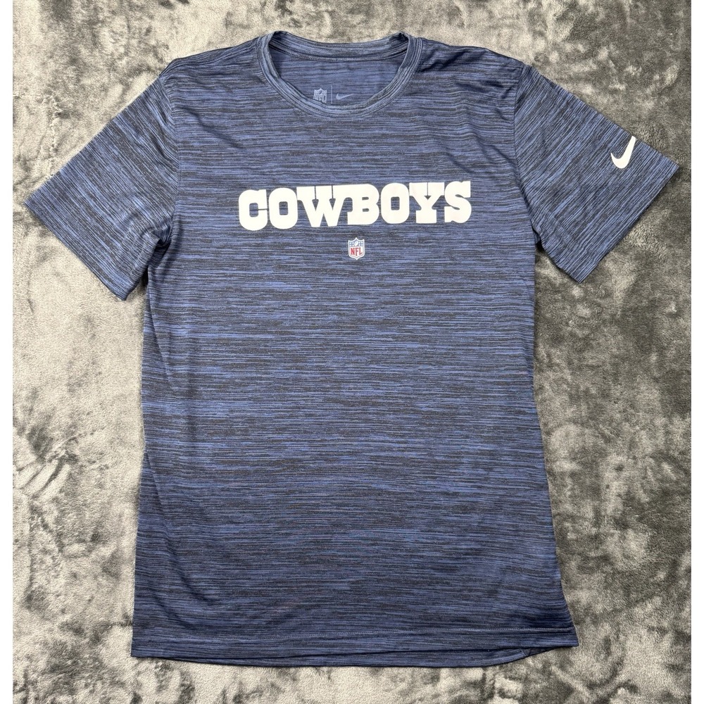 Nike Dallas Cowboys Dri-FIT Shirt Mens S Blue NFL Football Performance T Shirt